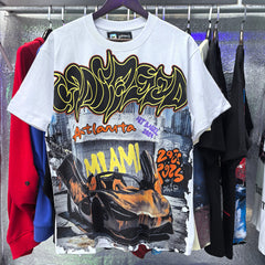 Godspeed T Shirts Atlanta Supercar Printed Cotton Casual Short Sleeve Men and Women