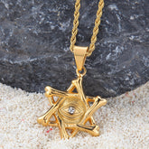 Jewelry Star of David + Diamond Eyeball Pendant Spectrum