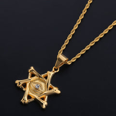 Jewelry Star of David + Diamond Eyeball Pendant Spectrum