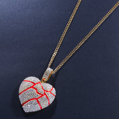 Jewelry Hip Hop Broken Heart Pendant Necklace St. Valentine's rapper