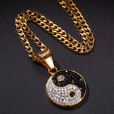 Jewelry Hip Hop Tai Chi Pattern Pendant Necklace Far East