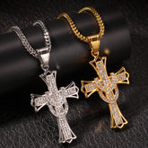 Jewelry Rhinestone Cross Necklace Crosses Jesus Pieces