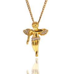 Jewelry Rhinestone 'Little Angel' Necklace Angel Pieces