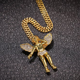 Jewelry Rhinestone 'Little Angel' Necklace Angel Pieces