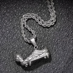 Jewelry Hip Hop Football Sneakers Pendant Necklace rapper