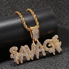 Jewelry Hip Hop Full Diamond'SAVAGE 'Word Pendant