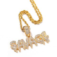 Jewelry Hip Hop Full Diamond'SAVAGE 'Word Pendant