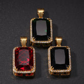 Jewelry Square Diamond Pendant Royalty Spectrum