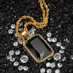 Jewelry Square Diamond Pendant Royalty Spectrum