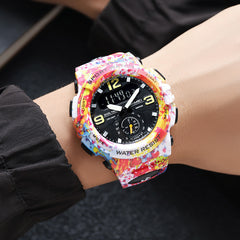 Analog-Digital Watch Waterproof Student Watch