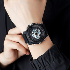 Analog-Digital Watch Outdoor Sports Fashion Waterproof Student Watch