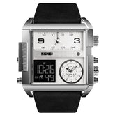 Analog-Digital Watch Square Men's Business Electronic Watch