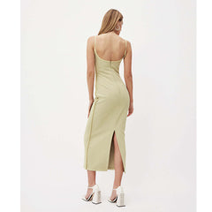 Emily Ratajkowski Dress Sleeveless Cold-Shoulder Sexy Slip Dress