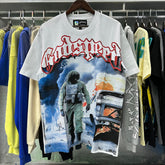 Godspeed t Shirts Fire Car Printing Cotton Casual Short Sleeves Men and Women