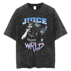 Juice WRLD T Shirt Vintage Hip Hop Juice WRLD Printed Short Sleeve T-shirt Loose