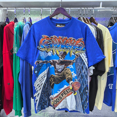 Godspeed T Shirts Urban Skateboard Skull Junior Print Cotton Casual Short Sleeve Men and Women