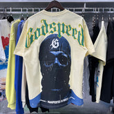 Godspeed T Shirts Masked Man Printed Cotton Crew Neck Short Sleeve Men and Women