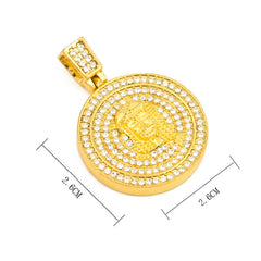 Jewelry Hip Hop Fashion Full Diamond Angel Pendant Necklace Angel Pieces