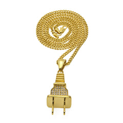 Jewelry Diamond Plug Pendant Necklace rapper