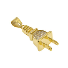 Jewelry Diamond Plug Pendant Necklace rapper