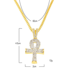 Jewelry Egyptian Ankh Key Pendant Necklace Crosses Egypt Pieces Jesus Pieces Ankh
