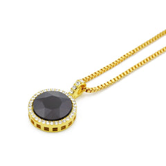 Jewelry Hip Hop Rhinestone Round Jewel Necklace Spectrum St. Valentine's