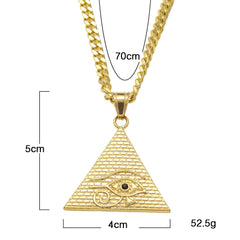 Jewelry 'The Eye of Horus' Pyramid Pendant Necklace Egypt Pieces The Eye of Horus