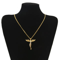 Jewelry Rhinestone 'Angel ' Necklace Angel Pieces Royalty
