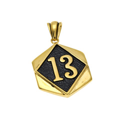 Jewelry Hip Hop alloy LUCKY13 Tag Necklace Number Pieces rapper