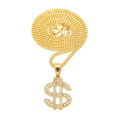 Jewelry Diamond '$' Shspe Get Rich Necklace