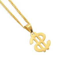 Jewelry Diamond '$' Shspe Get Rich Necklace