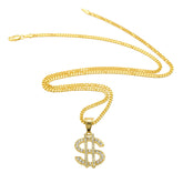 Jewelry Diamond '$' Shspe Get Rich Necklace