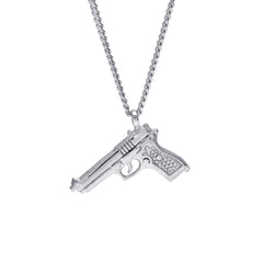 Jewelry 'Pistol ' Shaped Necklace Armament