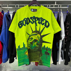 Godspeed T Shirts Drowning Free Muse Printed Cotton Crew Neck Short Sleeve Men and Women