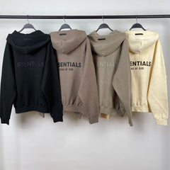 Fog Essentials Hoodie Offset Logo Fleece Hooded Sweater