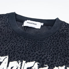 Ellie Seattle Shirt casual wash gradual change tie-dye leopard print T-shirt