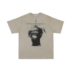 Men T Shirts Abstract Pattern Loose Clothes