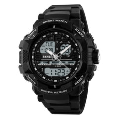 Analog-Digital Watch Outdoor Sports Waterproof Student Electronic Watch