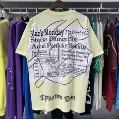 Godspeed T Shirts Newspaper Skull Printing Cotton Casual Short Sleeves Men and Women