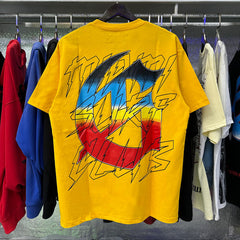 Godspeed T Shirts Beach Skull Surfboard Print Cotton Casual Short Sleeve Men and Women