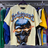 Godspeed T Shirts Star Shock Skull Print Cotton Casual Short Sleeve Men and Women