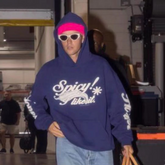 Justin Bieber Justice World Tour Hoodie Autumn and Winter Bieber Same Style Loose Blue Hoodie Sweater