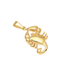 Jewelry Hip Hop Three-dimensional Gold Scorpion Pendant Necklace Animal