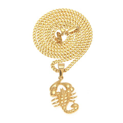 Jewelry Hip Hop Three-dimensional Gold Scorpion Pendant Necklace Animal