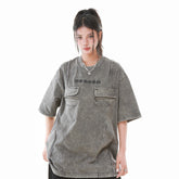 80s Casual Classics Shirts Short Sleeve T-Shirt Hip Hop Loose