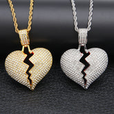 Jewelry Diamond Cracked Heart Pendant St. Valentine's lightning