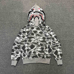 Bape Hoodie Zip-Up Cardigan Two-Hooded Hoodie