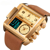 Analog-Digital Watch Square Business Water Proof Watch