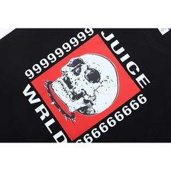 Juice WRLD T Shirt 999 & Juice WRLD Skull Printed Loose T-shirt Cotton