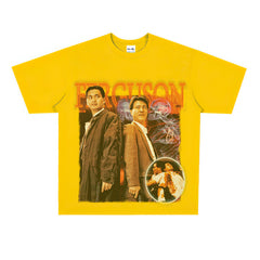 Film Star T Shirt Movie the Killer Derivative Short Sleeves Retro American Street T-shirt Men and Women